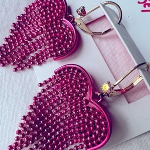 Pink Heart Earrings